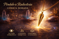 Péndulo de radiestesia en forma cónica rayada