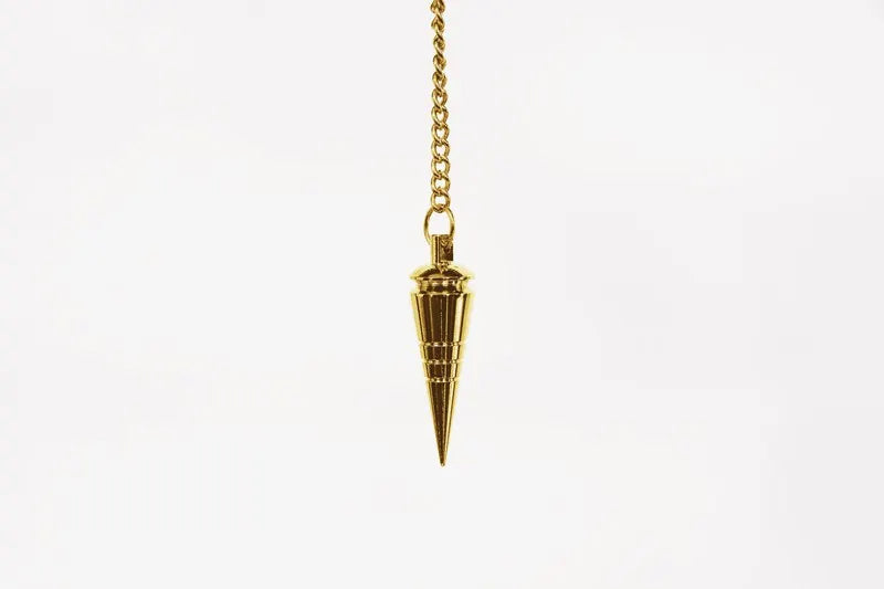 Péndulo de radiestesia en forma cónica rayada