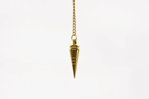 Péndulo de radiestesia en forma cónica rayada